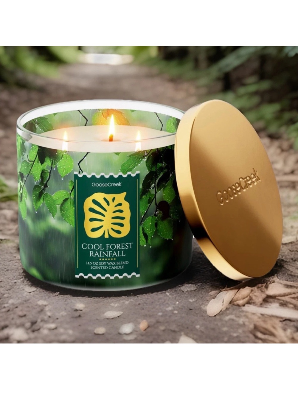 Goose Creek 3-Wick Candle- Cool Forest Rainfall (14.5 oz)